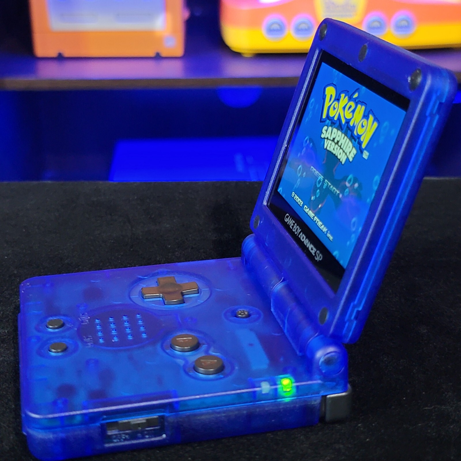 Clear Blue Nintendo Game Boy Advance GBA SP IPS V2 and Usb-C