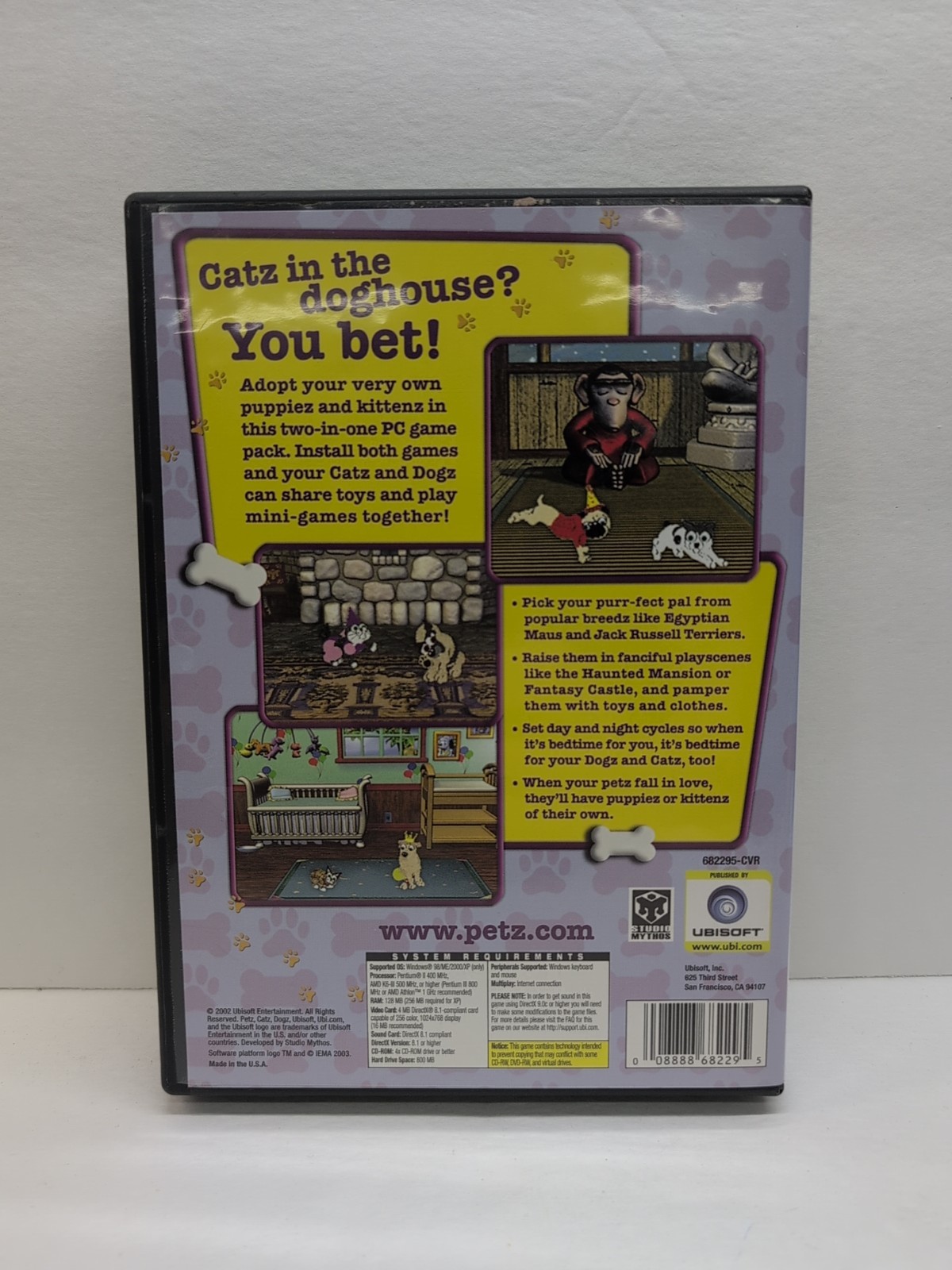 PETZ Dogz 5 & Catz 5 PC CD-ROM Virtual Pet Video Game Ubisoft