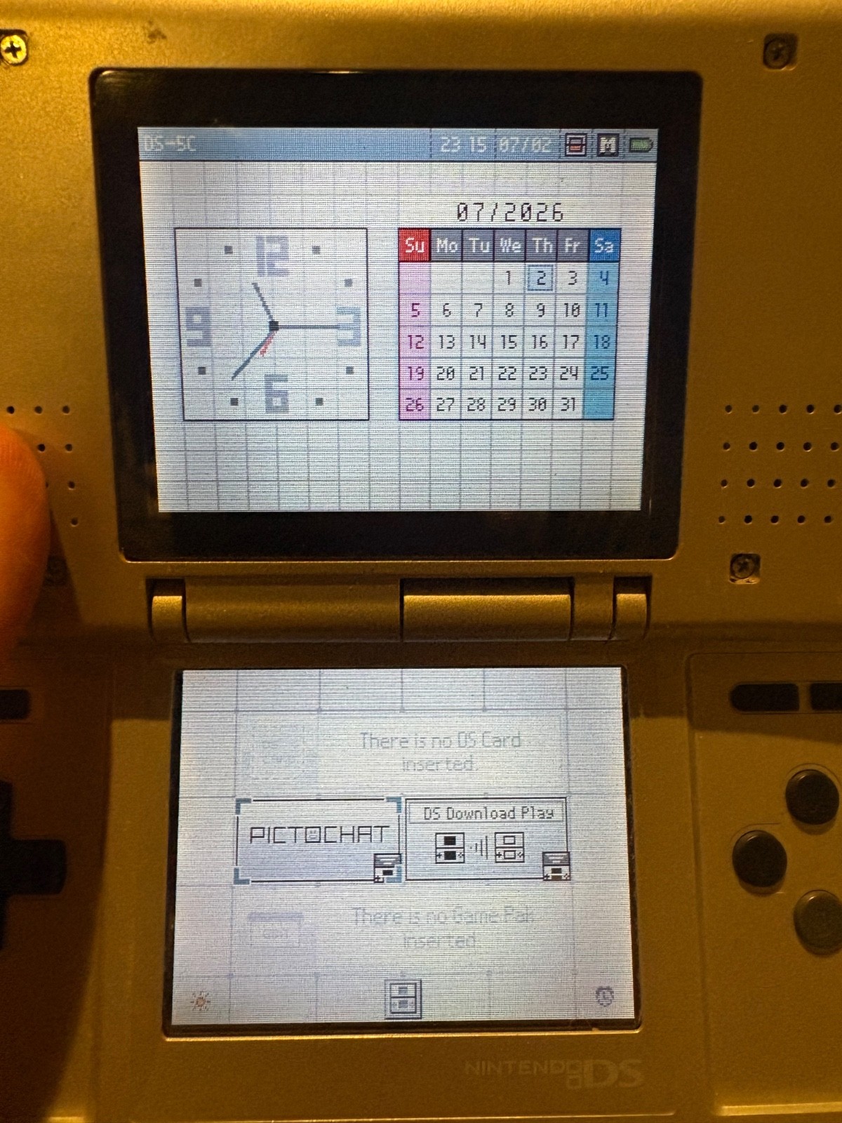 Nintendo DS Silver Handheld System – Great Condition! – TESTED AND WORKING! (5D)
