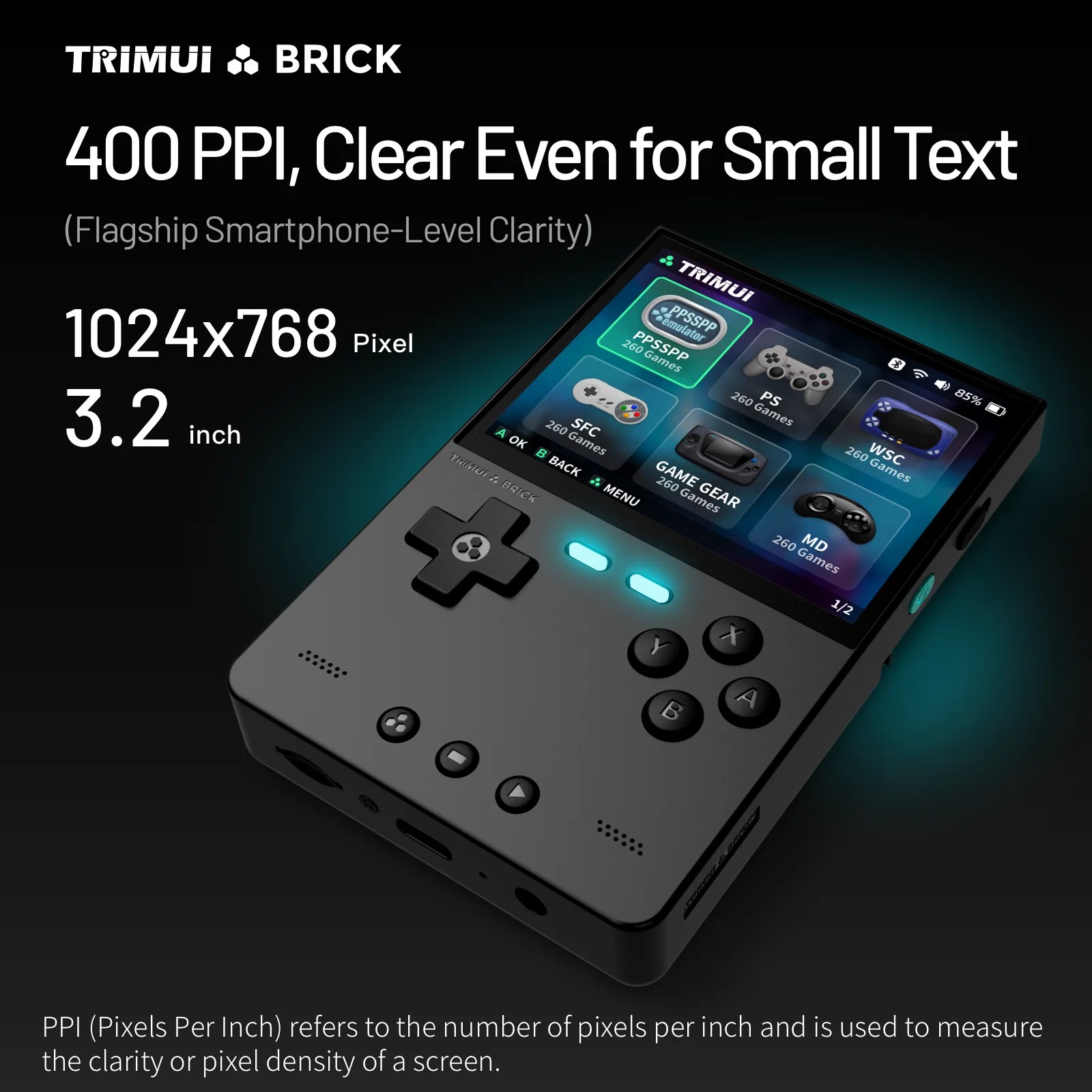 AMPOWN Trimui Brick Portable Handheld Retro Game Console 3.5″ IPS Linux System