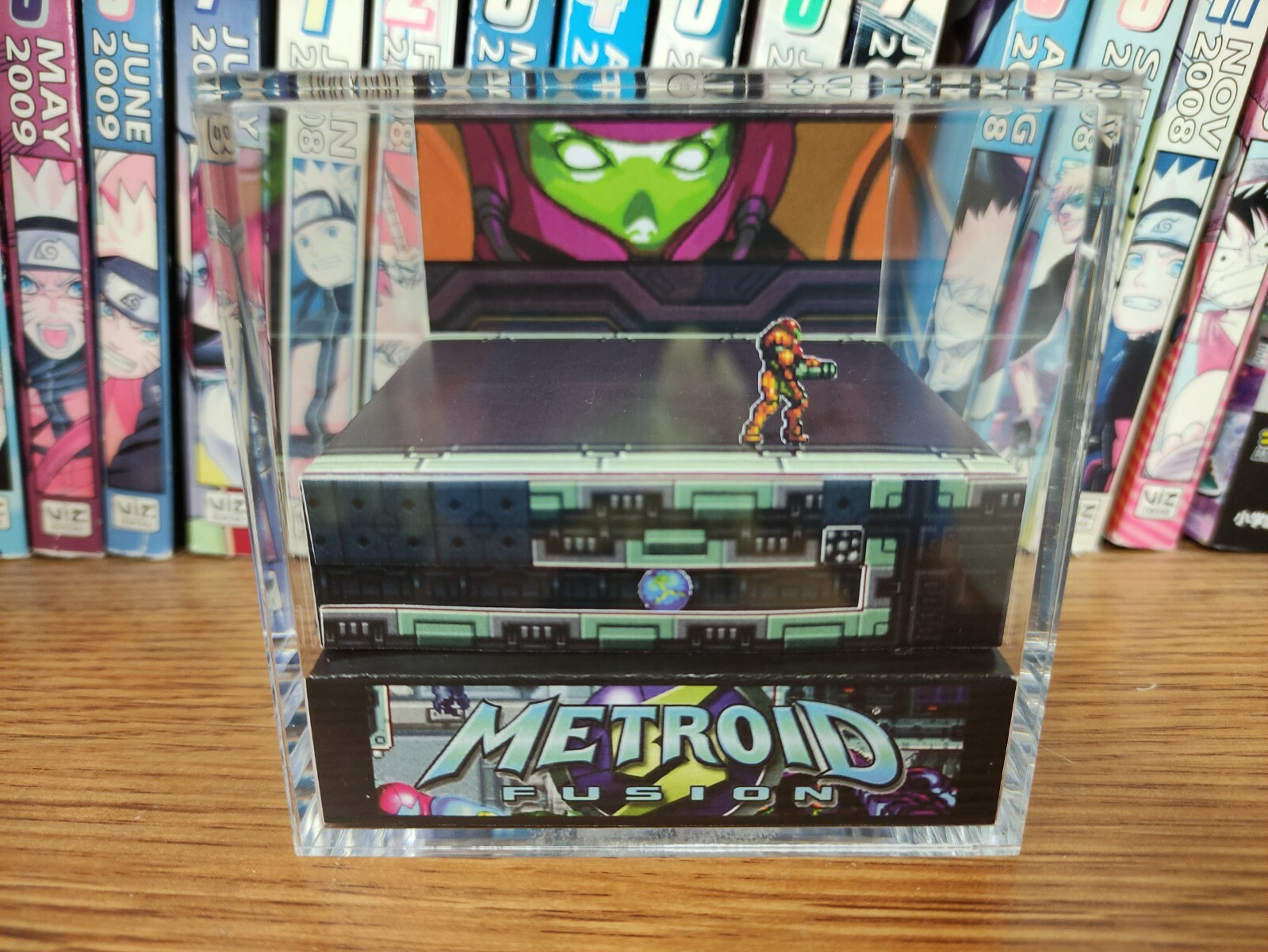 Metroid Fusion Samus SAX Handmade Diorama – Gameboy / Retro Gaming Cube – Fanart