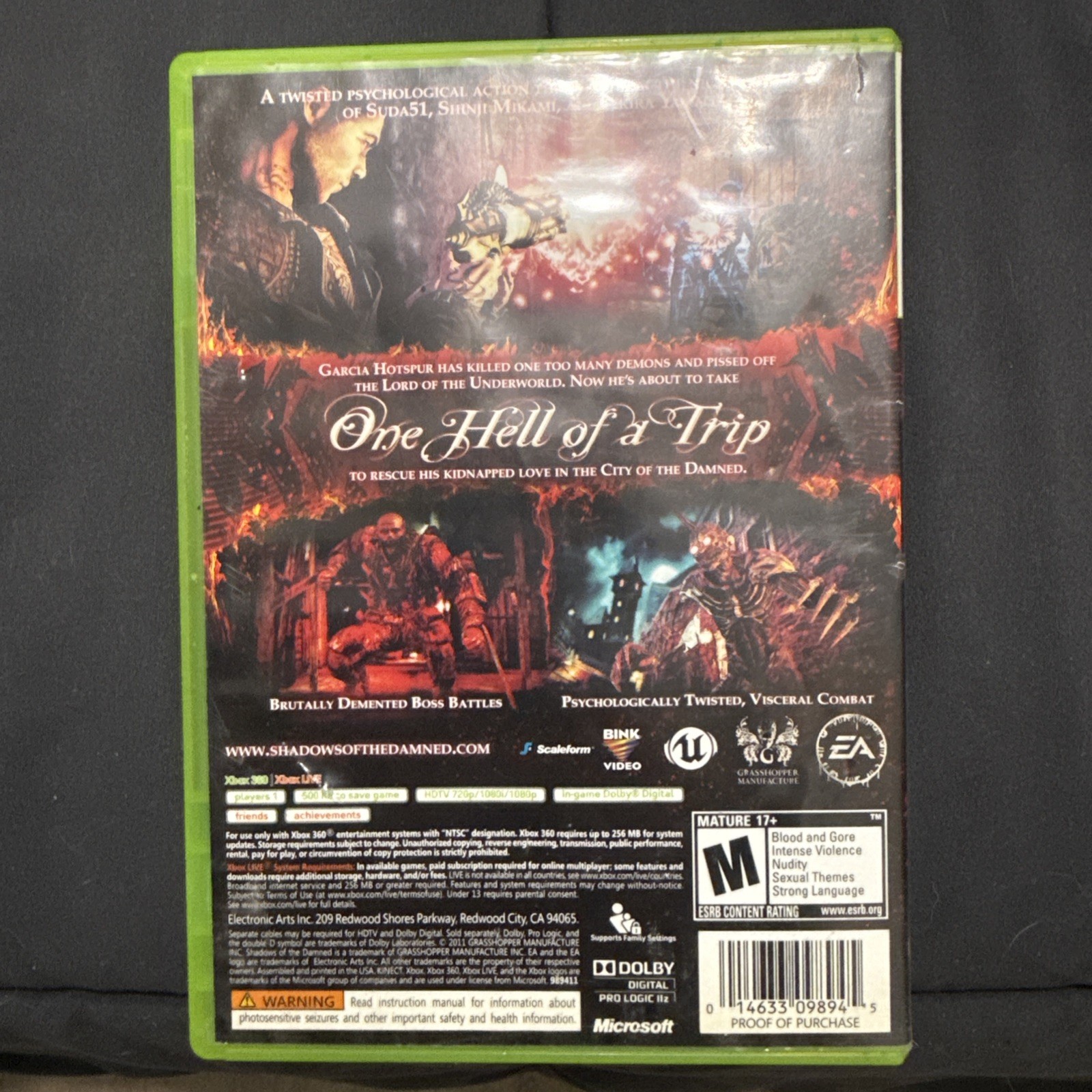 Shadows of the Damned Xbox 360 EA 2011