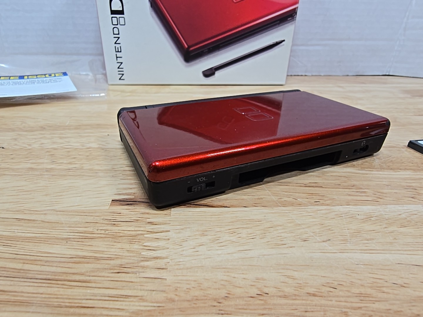 Nintendo DS Lite Crimson Red/Black Handheld Complete W/ Box Tested CIB +2 Games