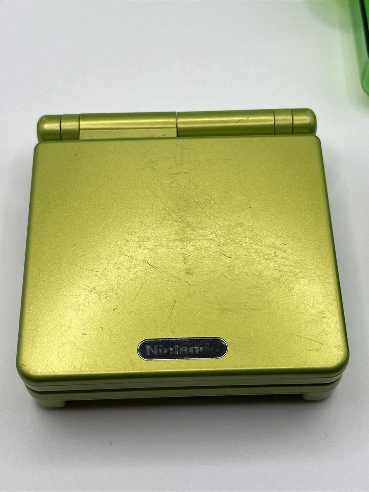 Nintendo Game Boy Advance SP Lime Green Edition W Charger – Case & Game
