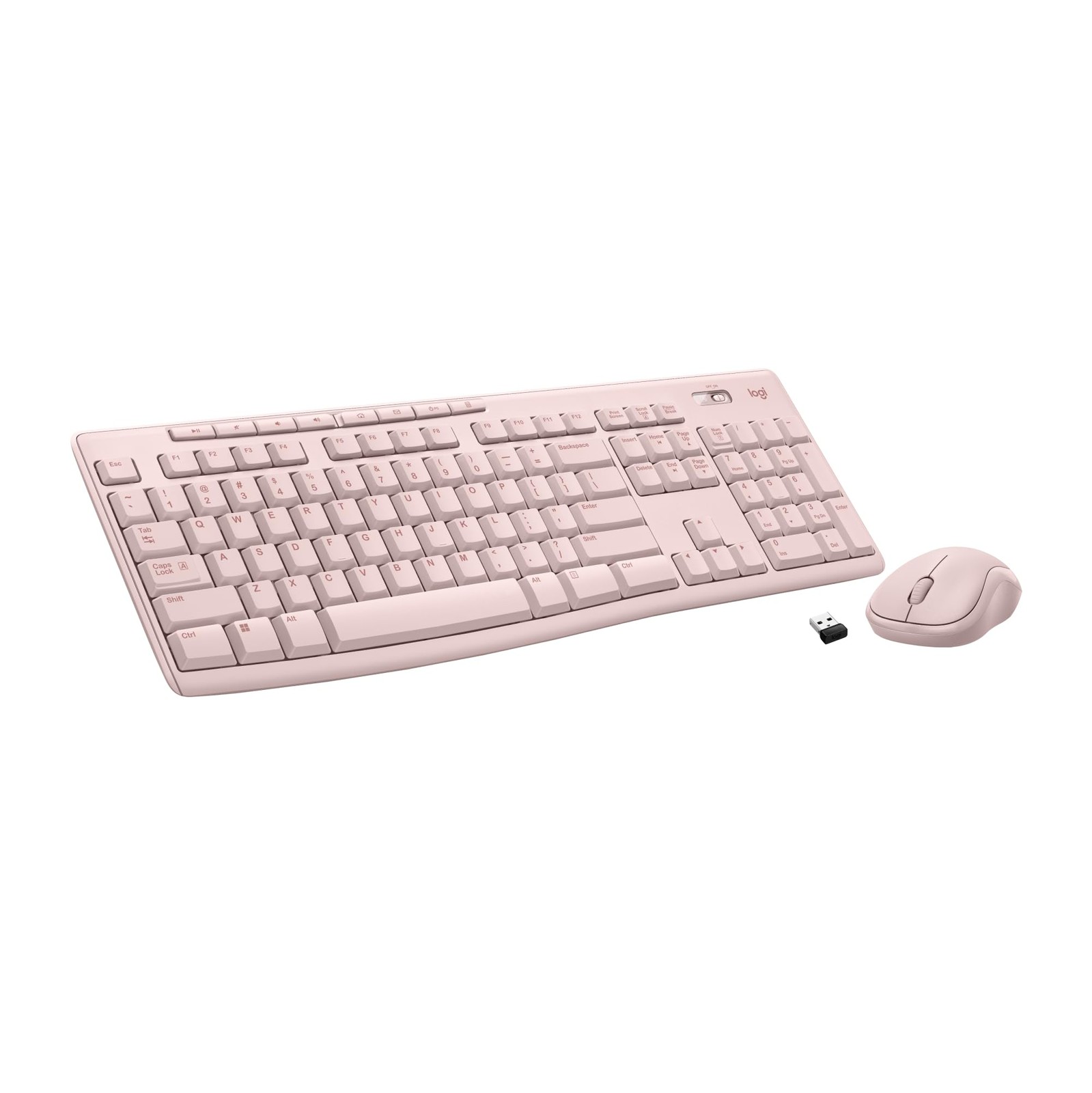 Logitech MK270 Wireless Keyboard and Mouse Combo for Windows, 1 Pack, Rose