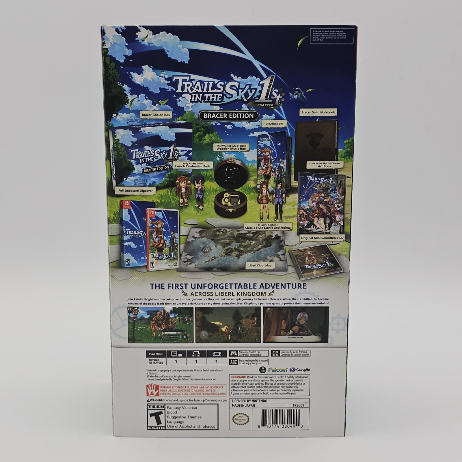 Trails in the Sky 1st Chapter Bracer Edition Box Only No Game Or Content Switch
