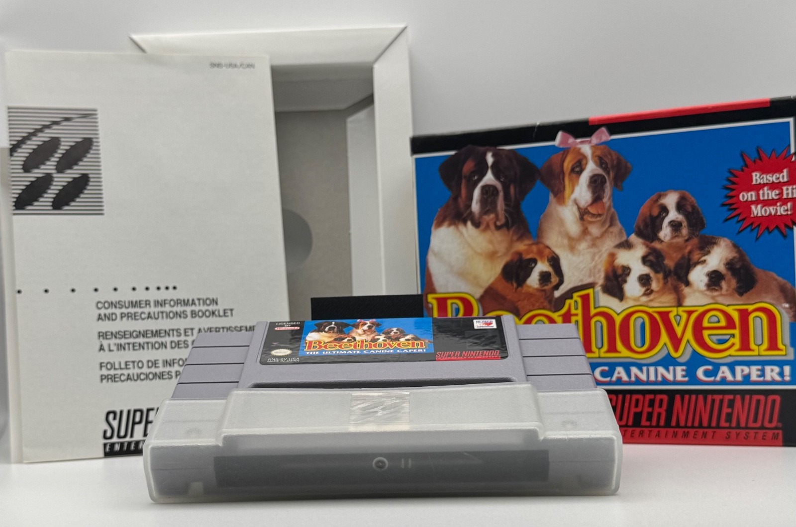 Super Nintendo SNES Beethoven, Canine Caper, Box, Insert, Verified Working