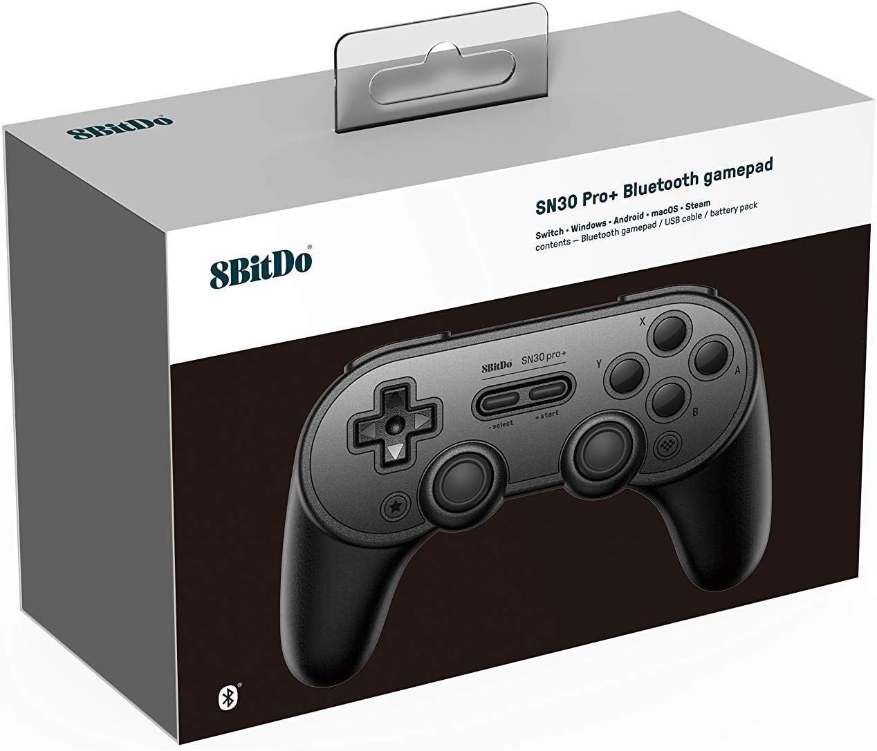 New Rare 2021 8BitDo SN30 Pro+ Bluetooth Gamepad Black Android iOS MacOs Windows