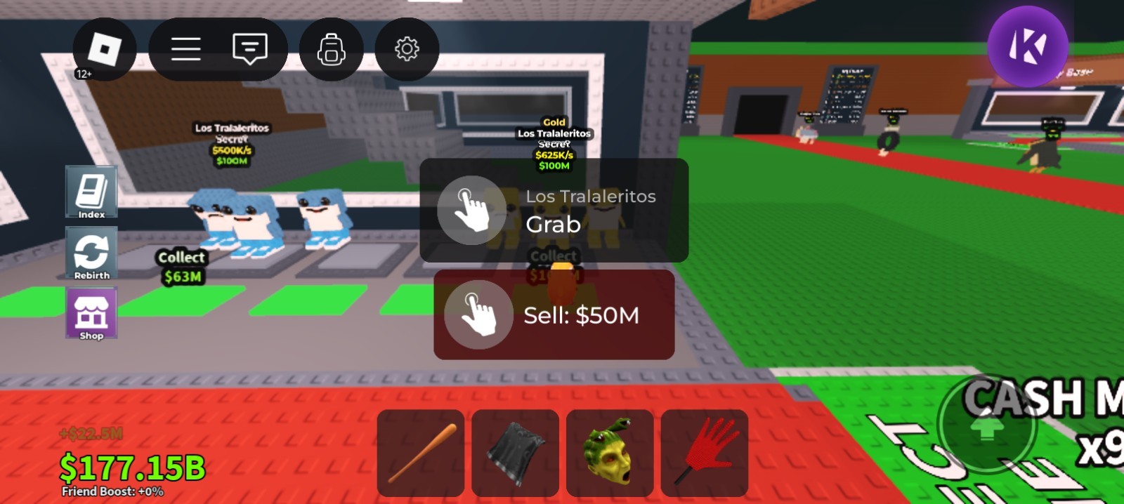 Los Tralaleritos Gold Steal a Brainrot Roblox Secret Item