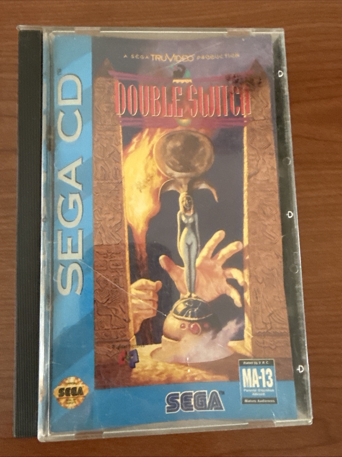 Double Switch (Sega CD, 1993) Complete Game Case Manual Registration