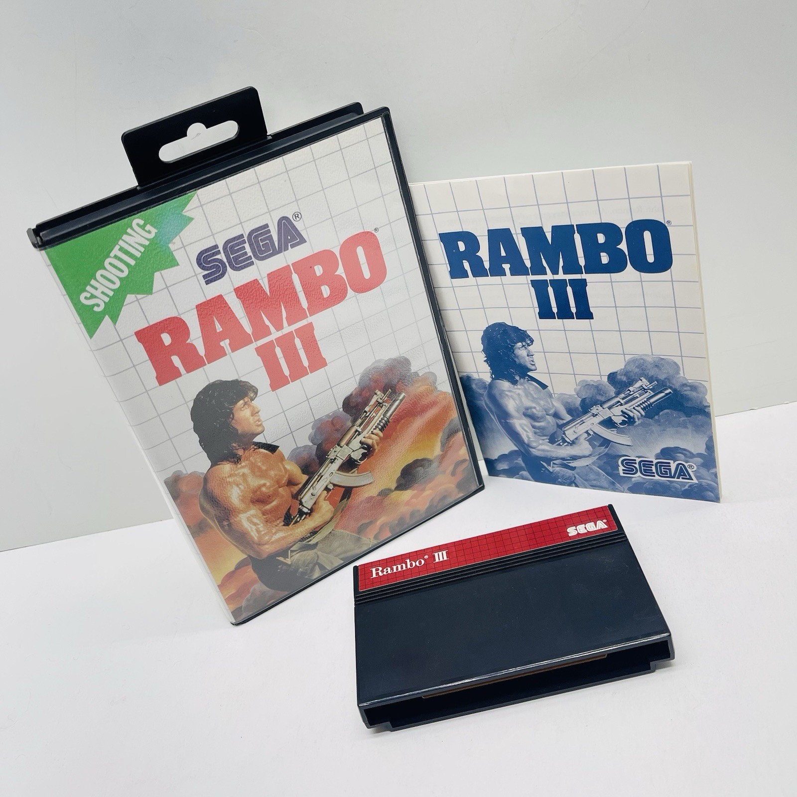 Rambo III 3 (Sega Master System, SMS 1986) CIB Complete w/ Manual Authentic