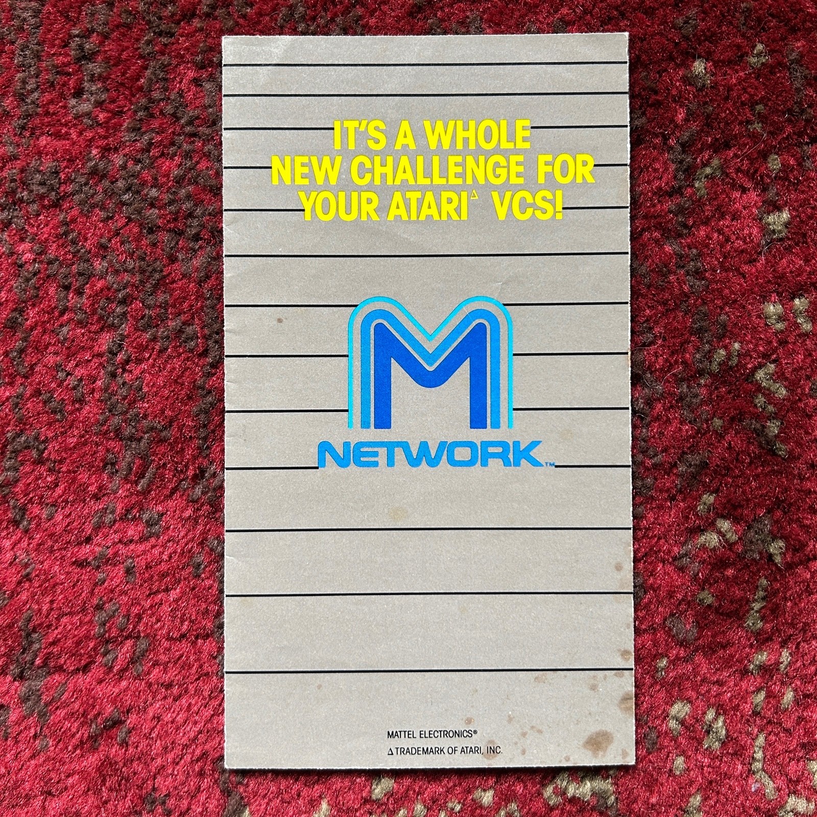 1982 Astroblast Atari 2600 Video Game Cartridge w/ Manual +Sticker Mattel TESTED
