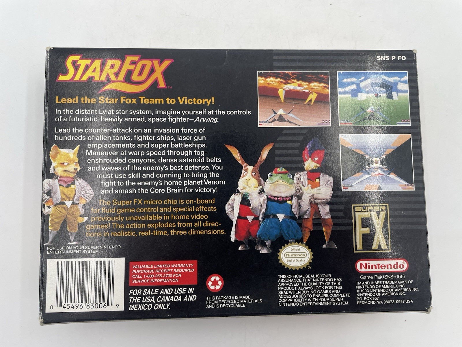 Star Fox (Super Nintendo, 1993) Authentic SNES Complete CIB