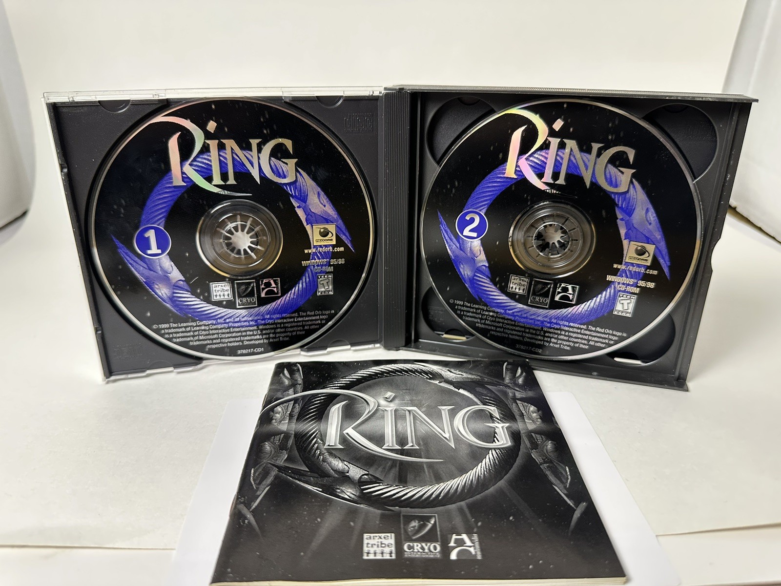 Ring The Epic Comes To Life (Windows PC, 1999) Game Complete 4 Discs Tested!