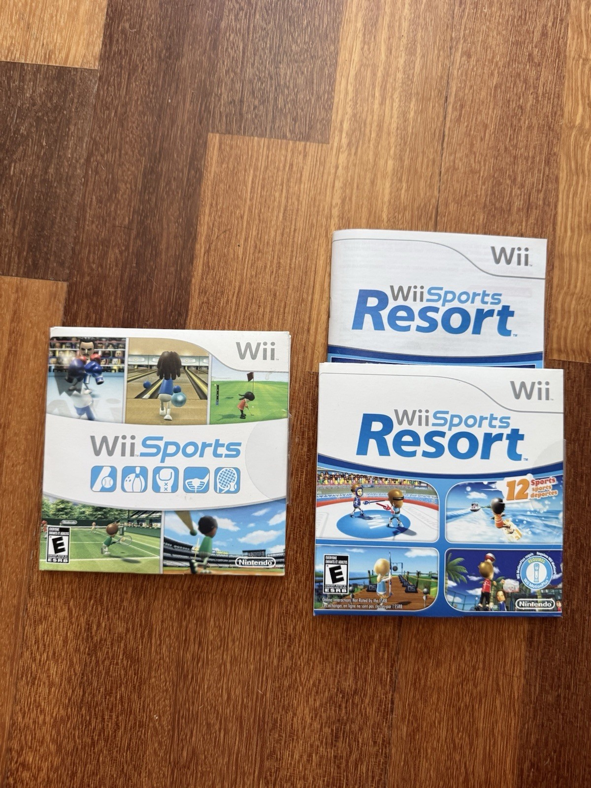 Lot Of 2 Games- Wii Sports & Wii Sports Resort Nintendo Wii – Box Manual Tested