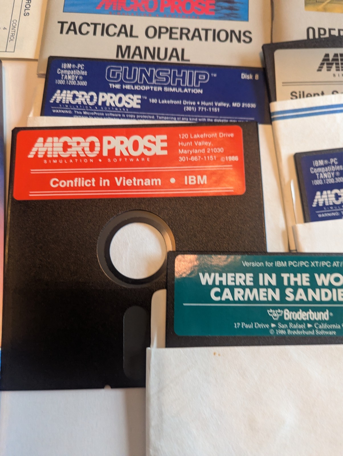 Micro Prose Games Lot Silent Service (Box) And Gunship + More – See Video