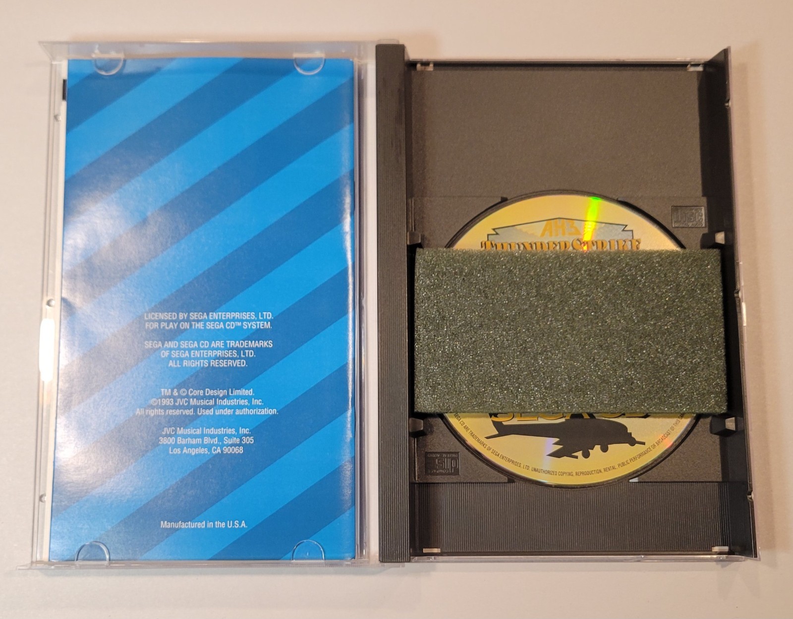 1993 AH-3 Thunderstrike Sega CD Video Game Complete w/ Box & Manual CIB Tested