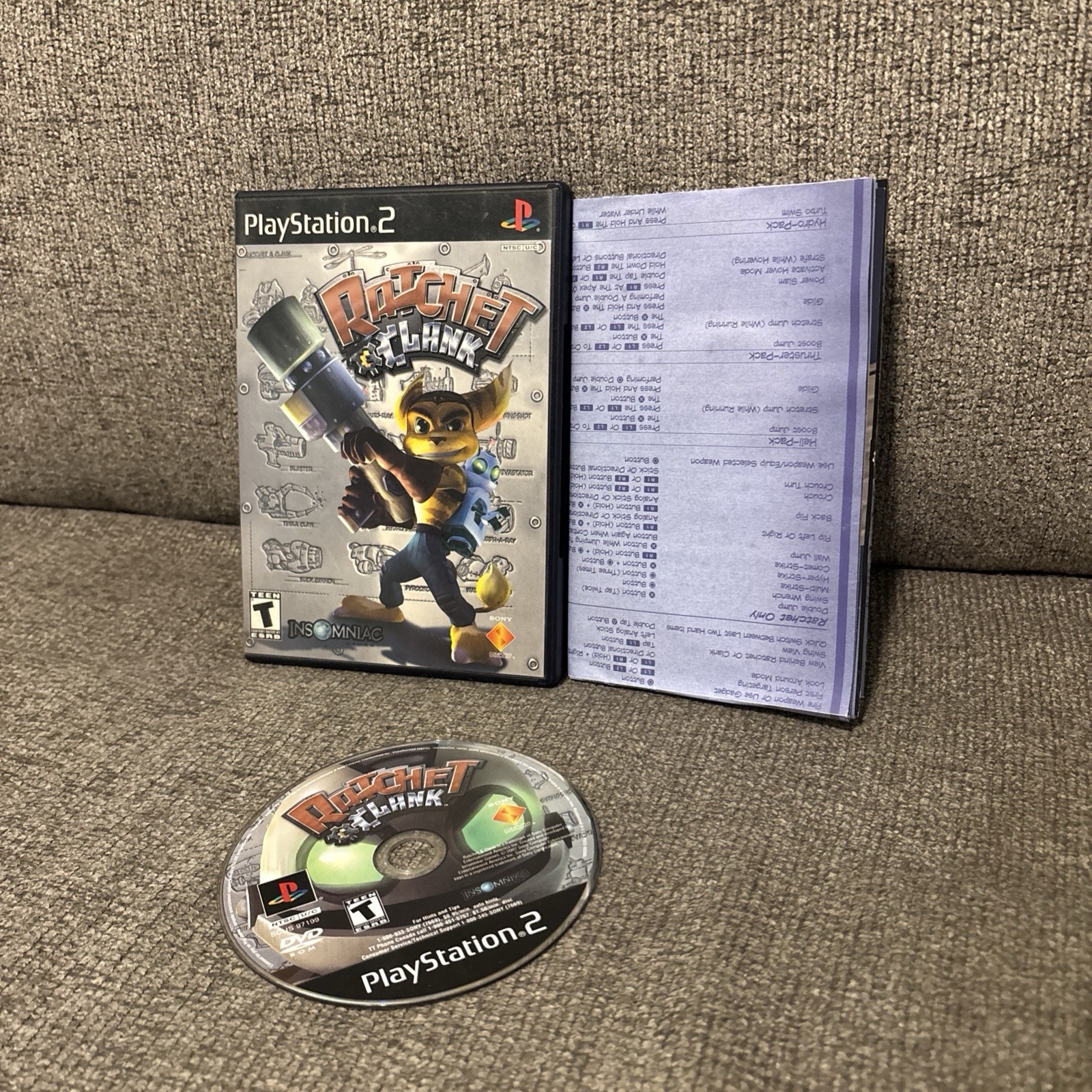Ratchet & Clank (Sony PlayStation 2, 2002) With Poster Black Label Tested READ