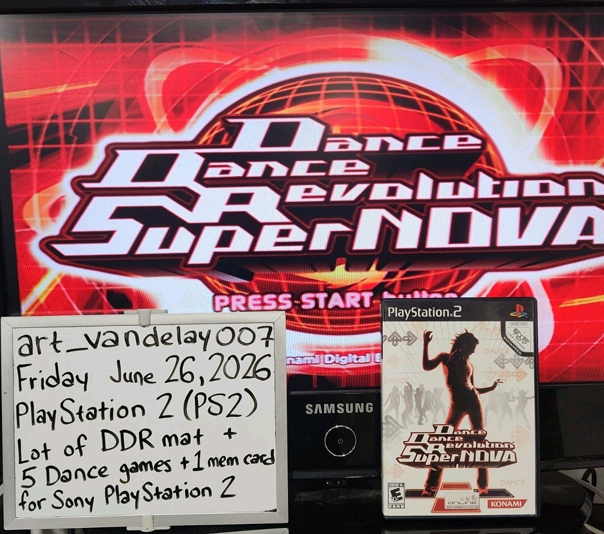 Dance Dance Revolution Mat + 5 Game Bundle For PlayStation 2 *VGC* CIB* Tested!