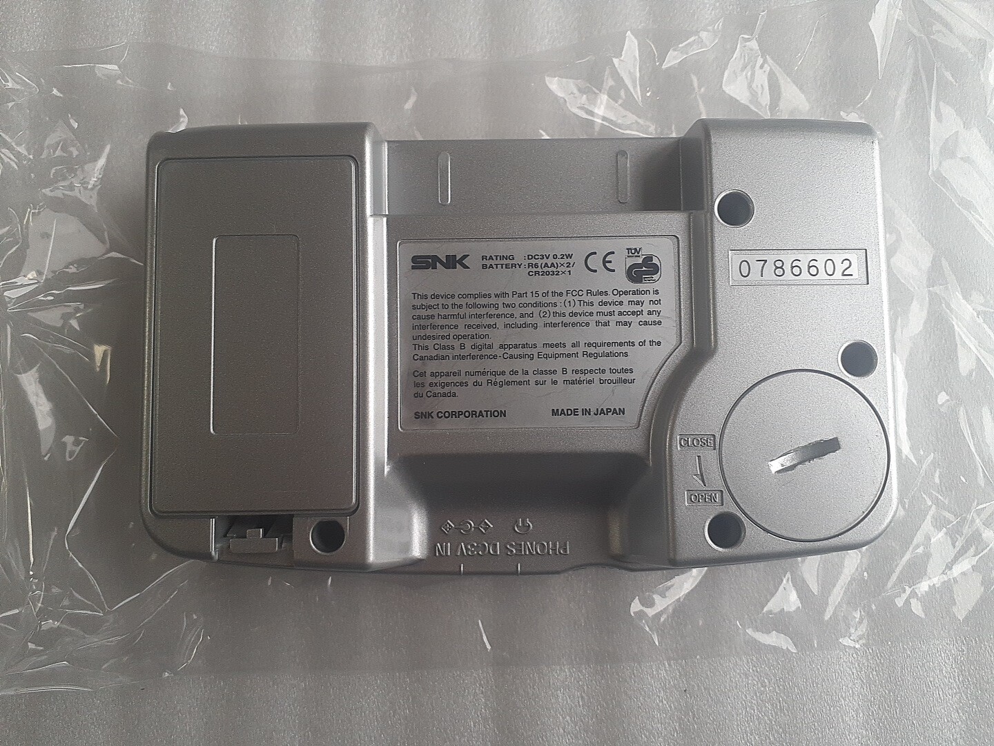 Neogeo Pocket Color Platinum Silver Boxed Console SNK CIB w/Buttonbattery Tested