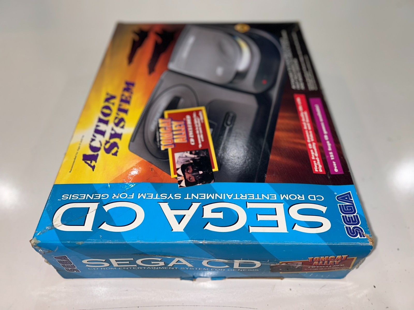Sega CD Action System CIB 100% Complete in Box with Tomcat Alley Excellent #1