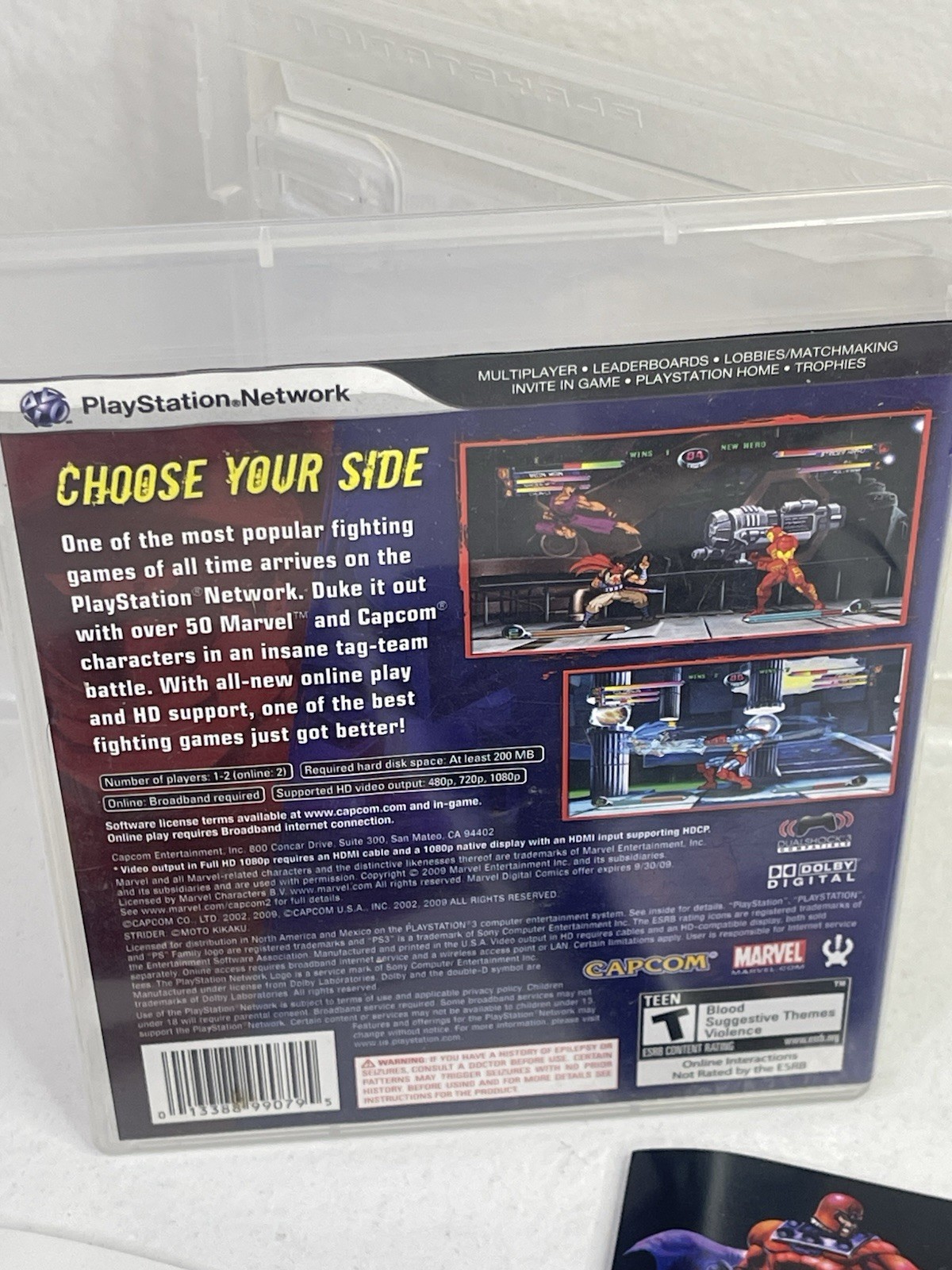 Marvel vs Capcom 2 – Playstation 3 PS3 – Code Expired – Complete CIB RARE GAME