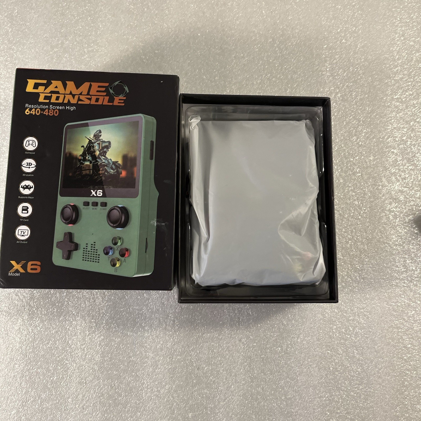 X6 Handheld Game Console 3.5′ Screen Dual Joystick 100’s Of Games!!! Open Box