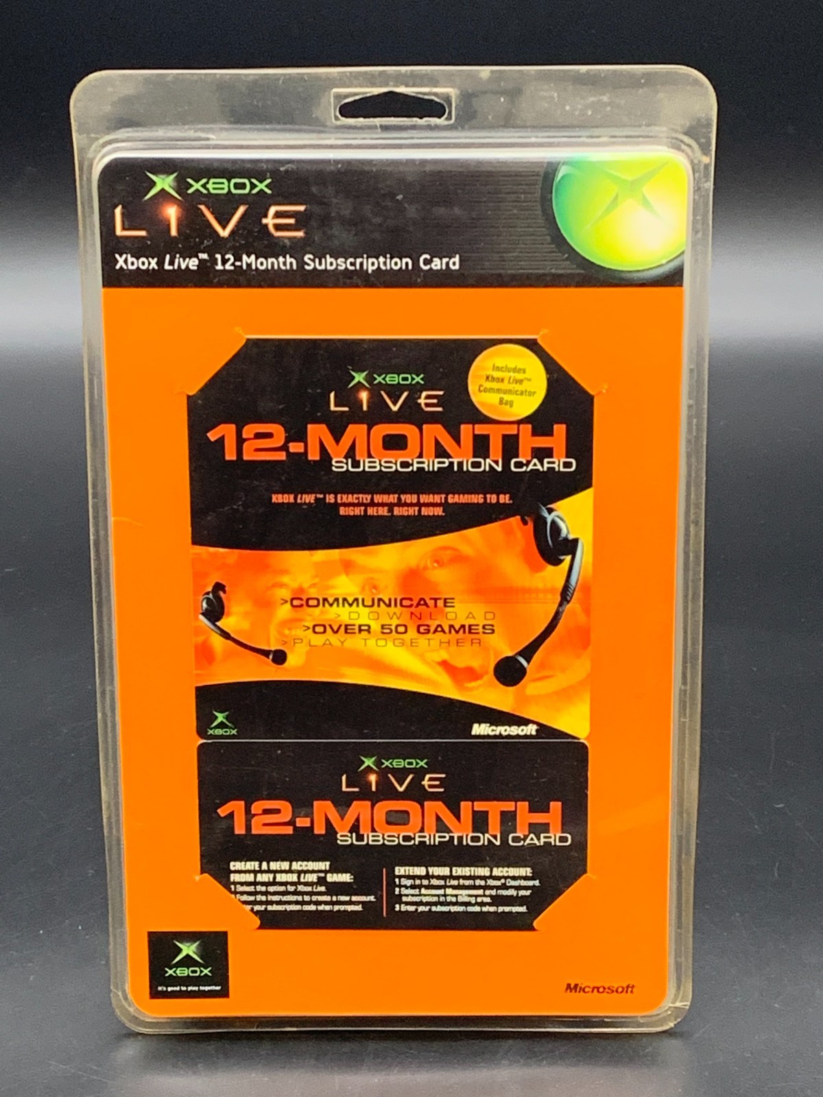 Original Xbox Live 12 Month Subscription Card FACTORY SEALED