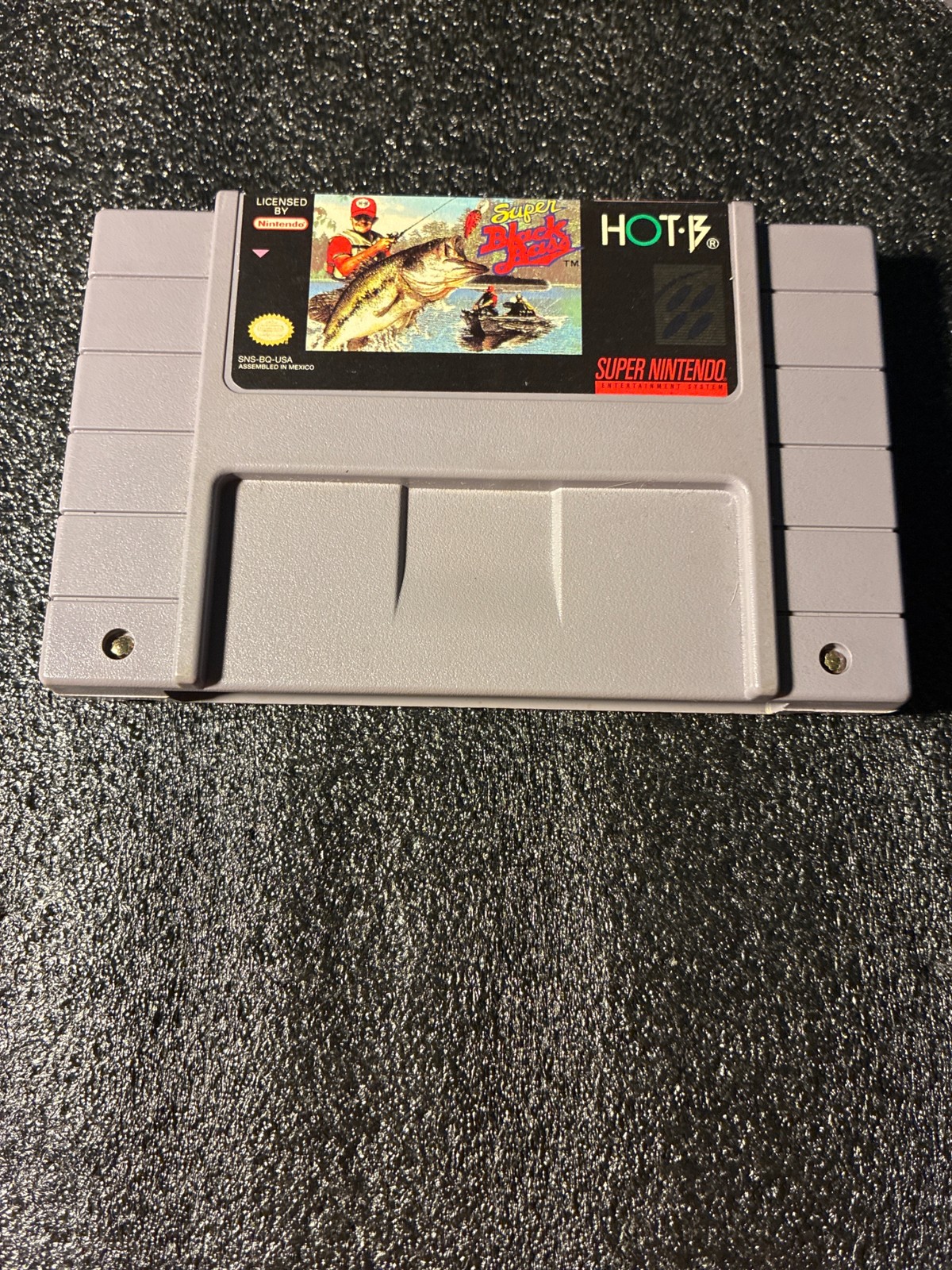 Super Black Bass SNES Game Cartridge Tested and Working
