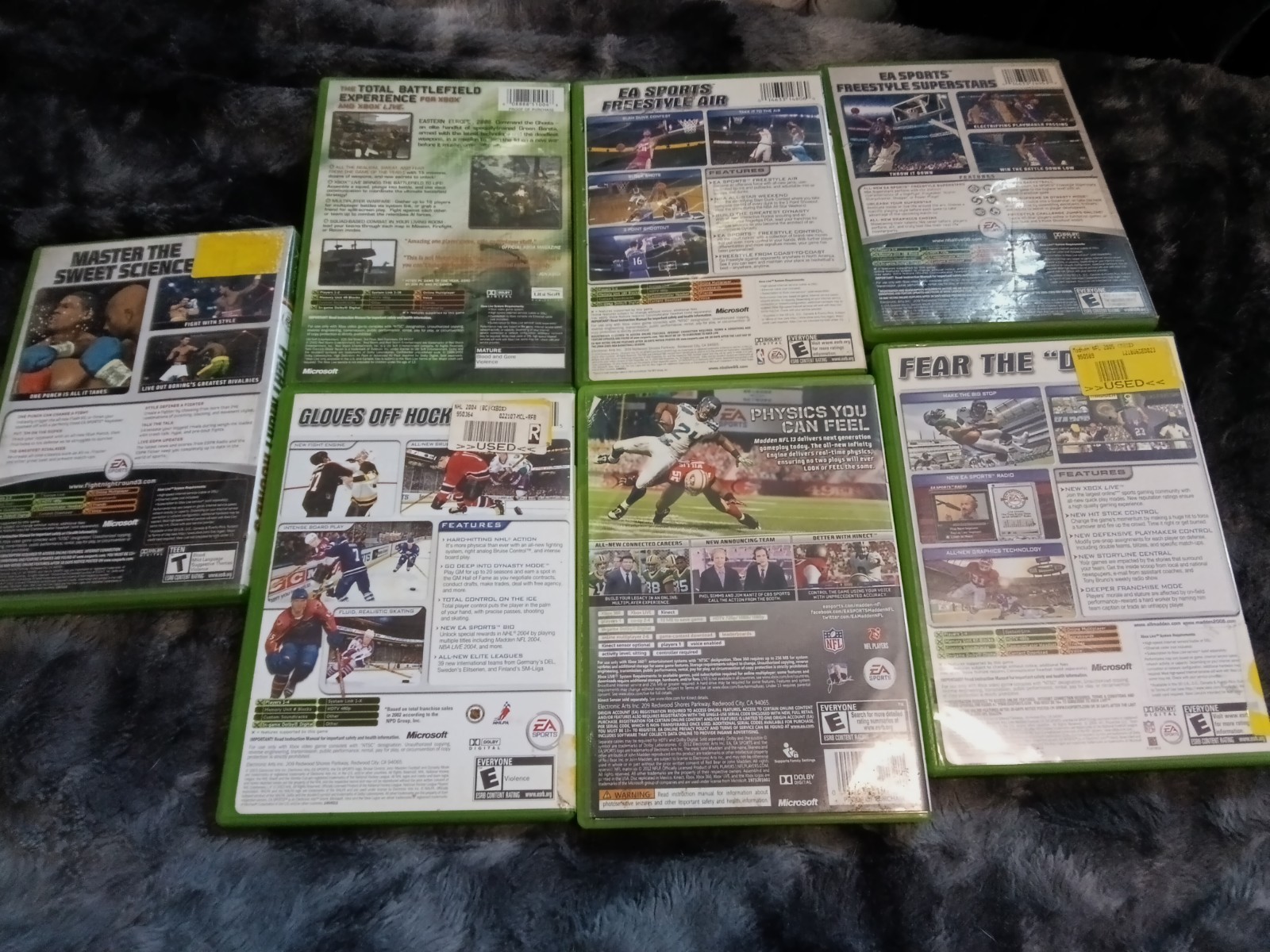 Xbox & Xbox 360 Mixed Lot 7 Games EA Sports Titles + Ghost Recon Sports/Shooter