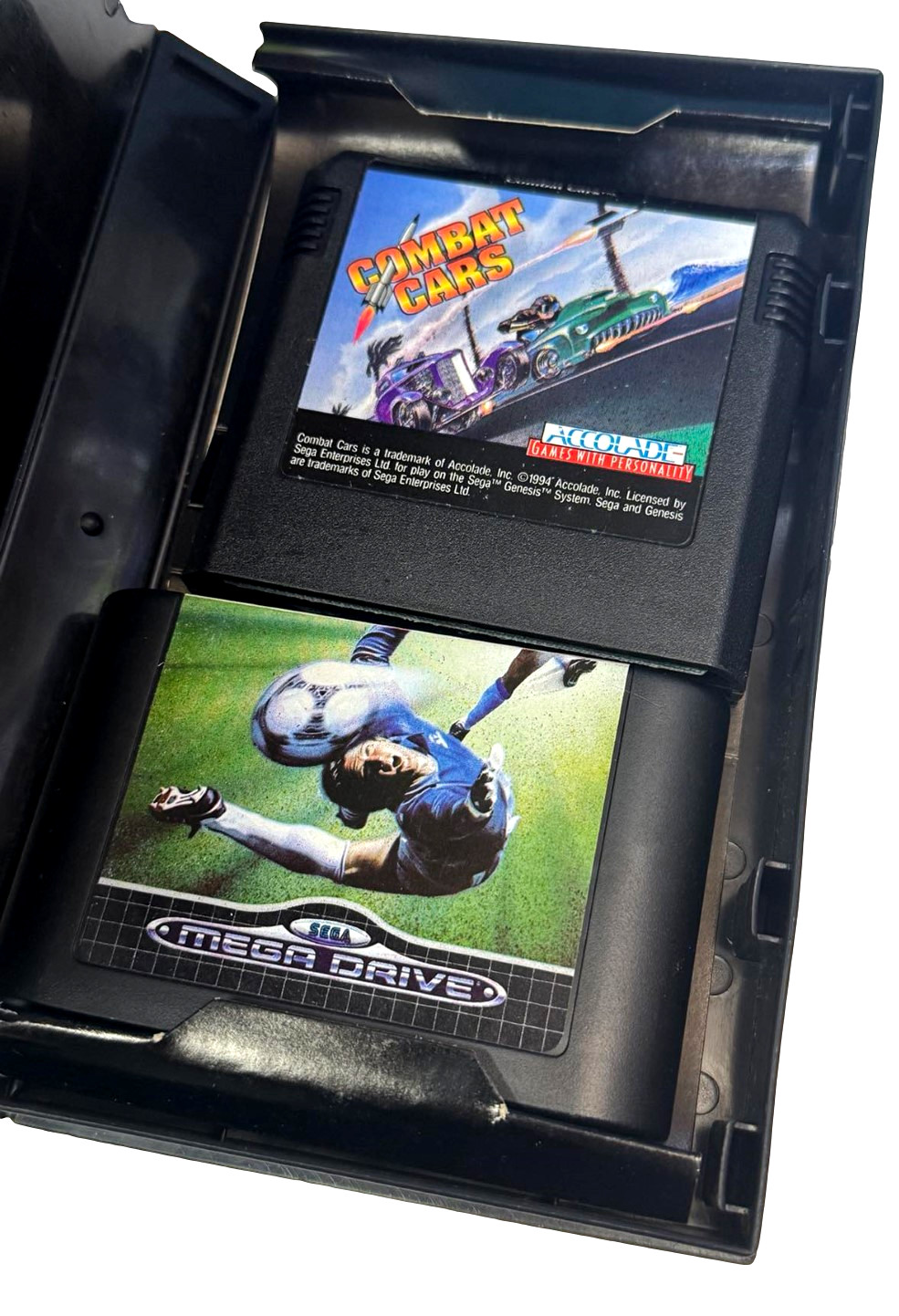 Double Pack Combat Cars and World Cup Italia 90 Sega Mega Drive *Complete*