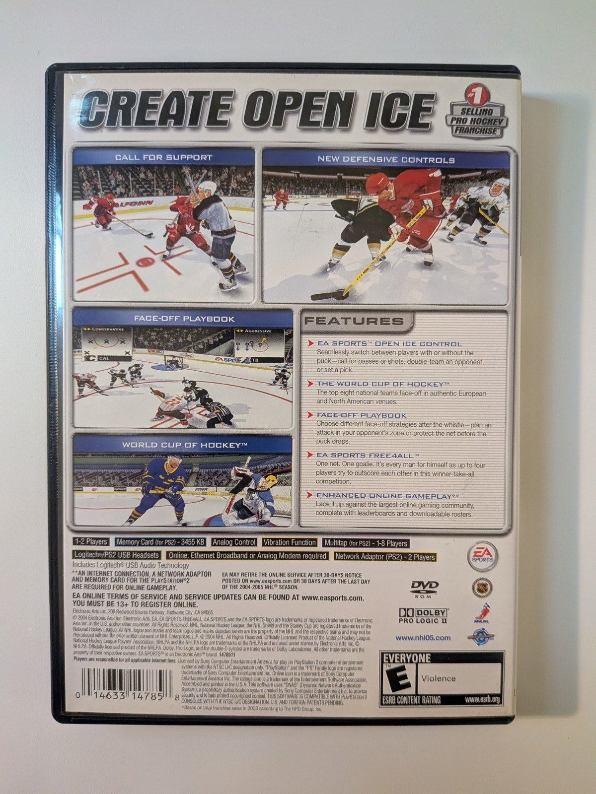 PS2 EA Sports Lot of 4 All CIB – Madden 04, NHL 05, Rugby 04, Knockout Kings 01