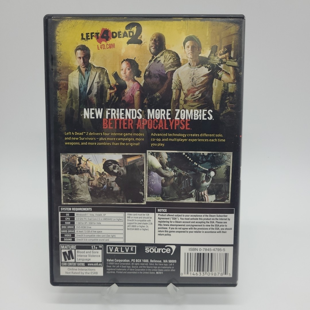 Lot Of 2 Left 4 Dead & Left 4 Dead 2 PC DVD – ROM Games Complete Untested