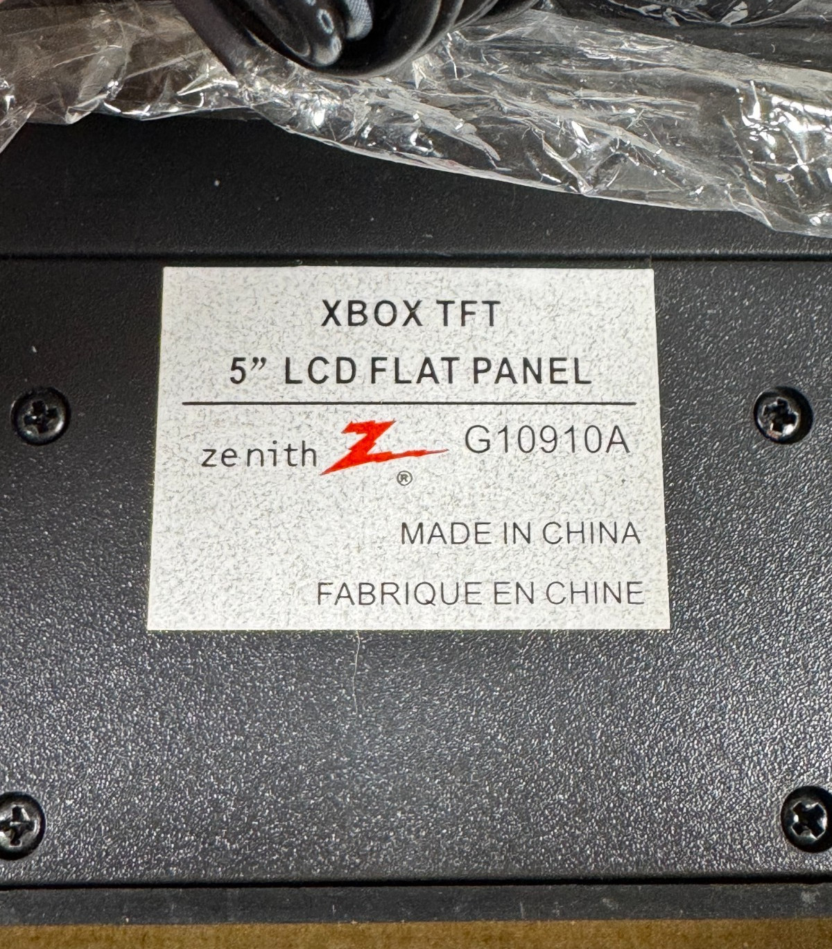 Zenith Flat Panel 5″ LCD Display Game Screen For Original Xbox G10910A Open Box