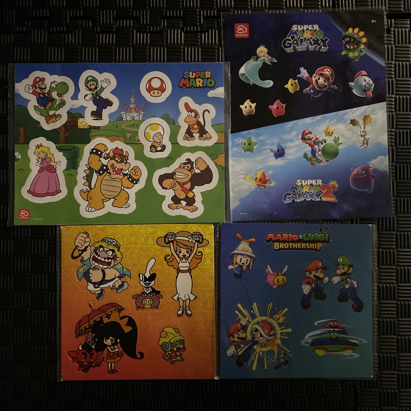 Super Mario Series Magnets Set (My Nintendo Reward) Bundle Stickers Wario Galaxy