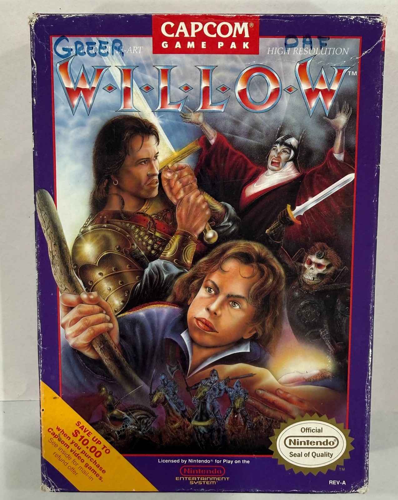 Willow – Nintendo NES – Working – Tested – Box + Foam + Game