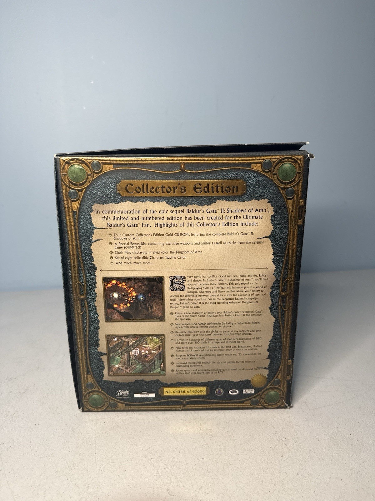 Baldur’s Gate II Collector’s Edition Big Box PC 4 Discs Map 16 Cards COMPLETE