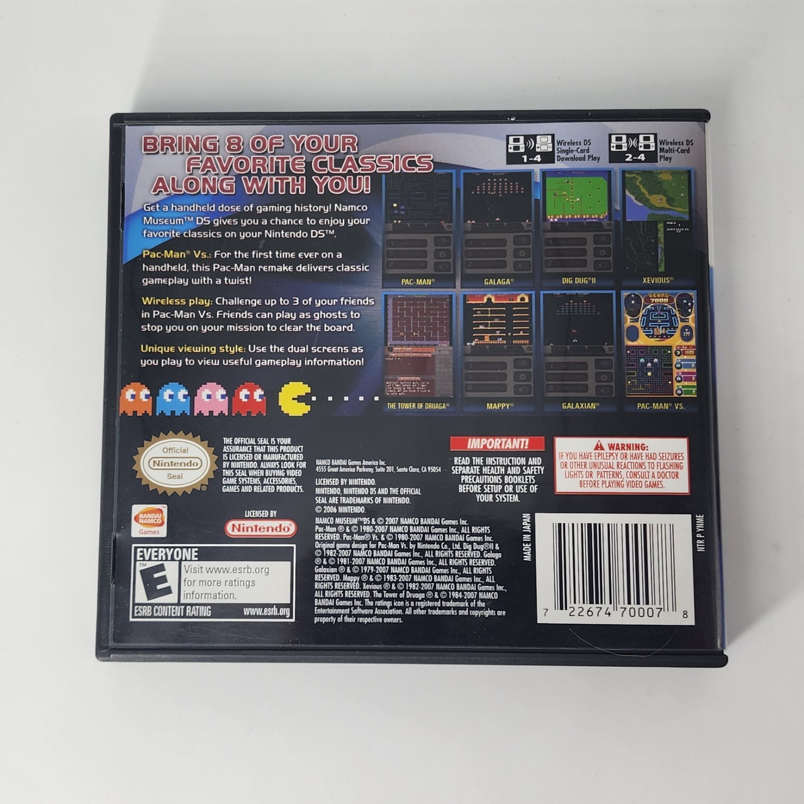Namco Museum DS Game: Original Box and Manual Included – FAST SHIPPING!