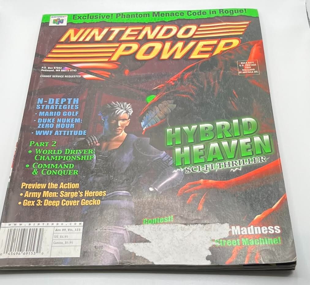 Nintendo Power Volume 123 Hybrid Heaven with Pokemon Insert & Snap Sticker Album