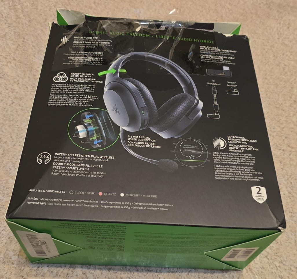 Razer Barracuda X Wireless Gaming & Mobile Headset
