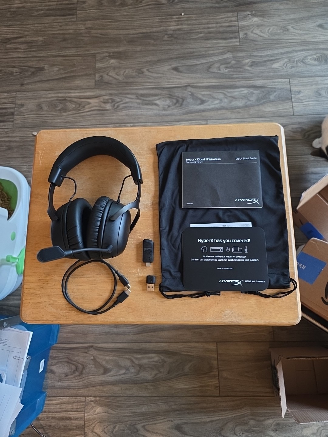HyperX Cloud III Wireless Gaming Headset Black PC PS5 PS4 With Dongle Excellent