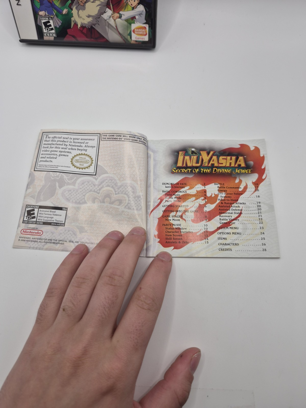 Inuyasha: Secret of the Divine Jewel (Nintendo DS, 2007) CIB W/ Manual Inserts