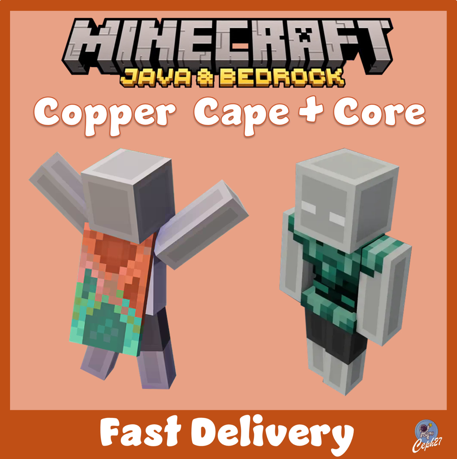 Minecraft – Copper Cape + Copper Core Bundle – Bedrock & Java – All Platforms