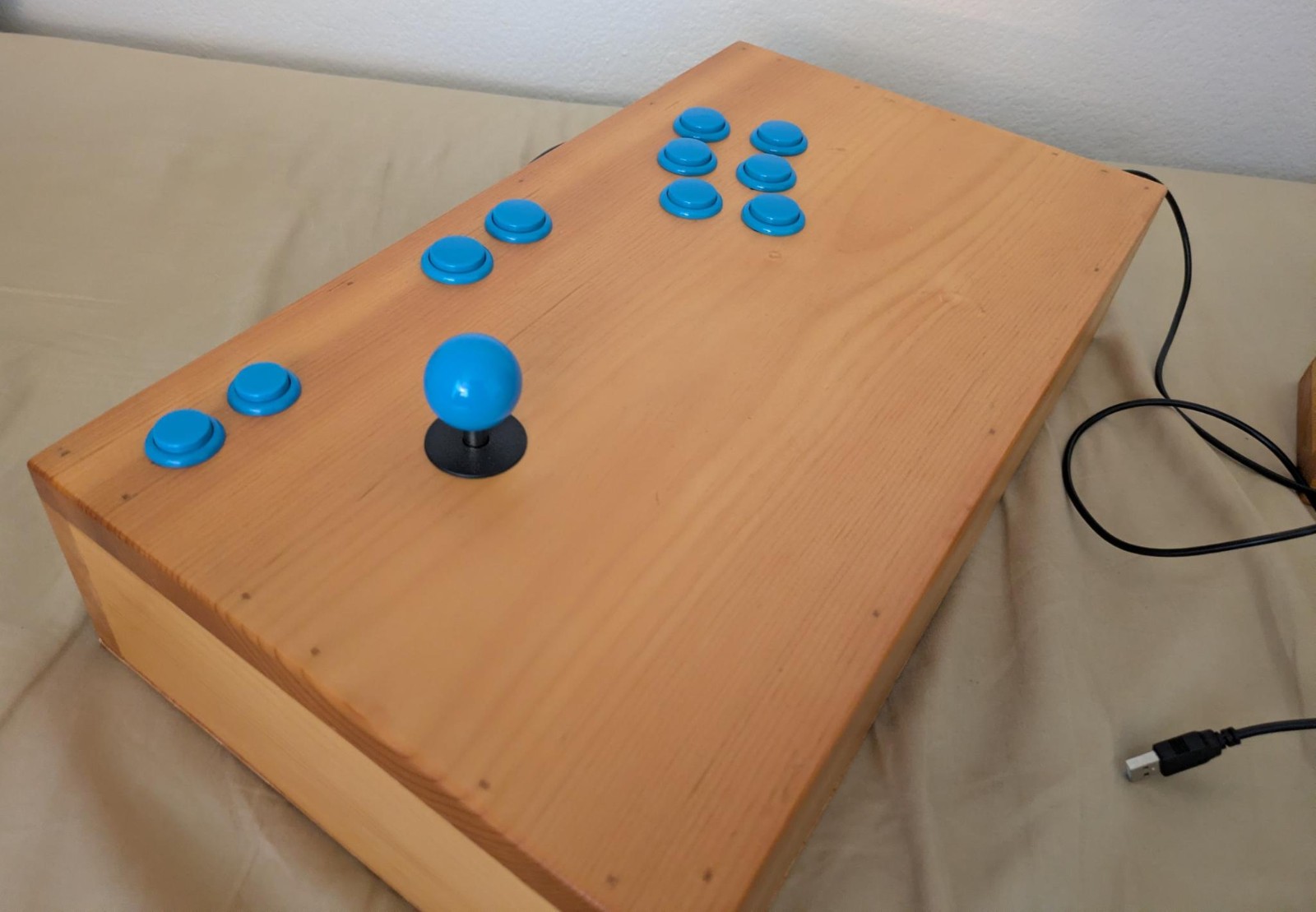 2X Custom Wood Arcade Sticks – Heavy Duty USB Fightsticks for Retro Gaming