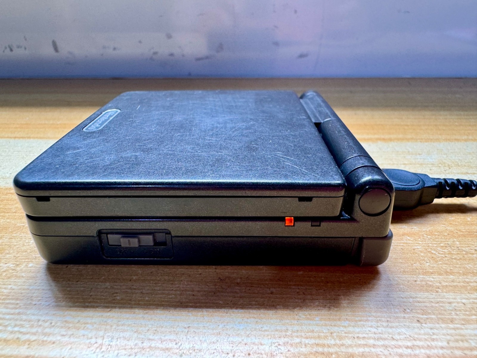 Nintendo Gameboy Advance SP AGS001 Onyx Black Handheld w/ USB Cable & Battery