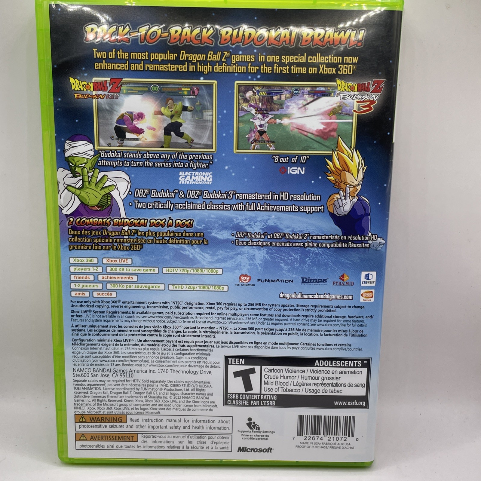 Dragon Ballz Budokai HD Collection – Microsoft Xbox 360, 2012 CIB Tested Working