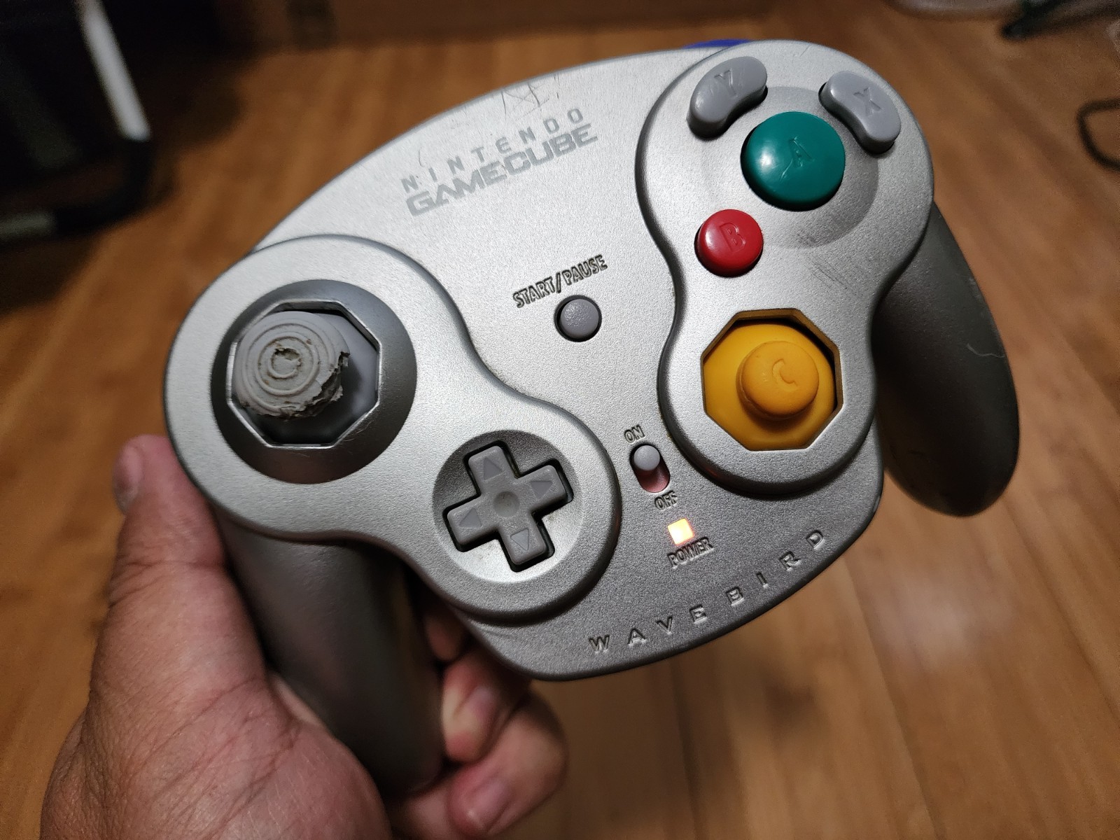 Nintendo Gamecube WaveBird Wireless Controller – Grey (No Receiver & Back Cover)