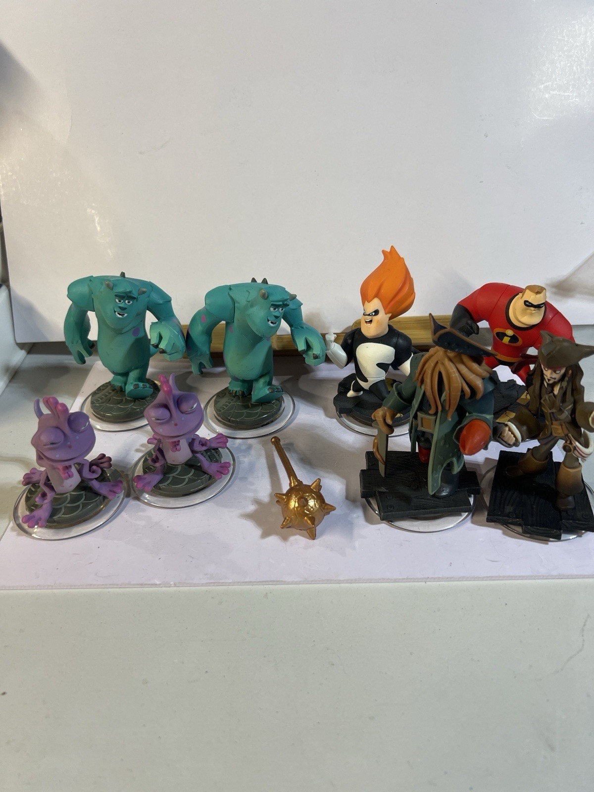 Disney Infiniti Figure Lot Sulley Randall Mr. Incredible Syndrome Jack Sparrow