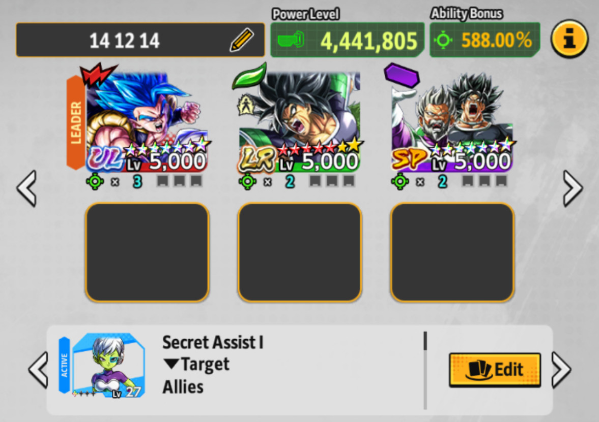 Dragon Ball Legends [14 STARS] – Ultra Gogeta Blue + Legend Broly