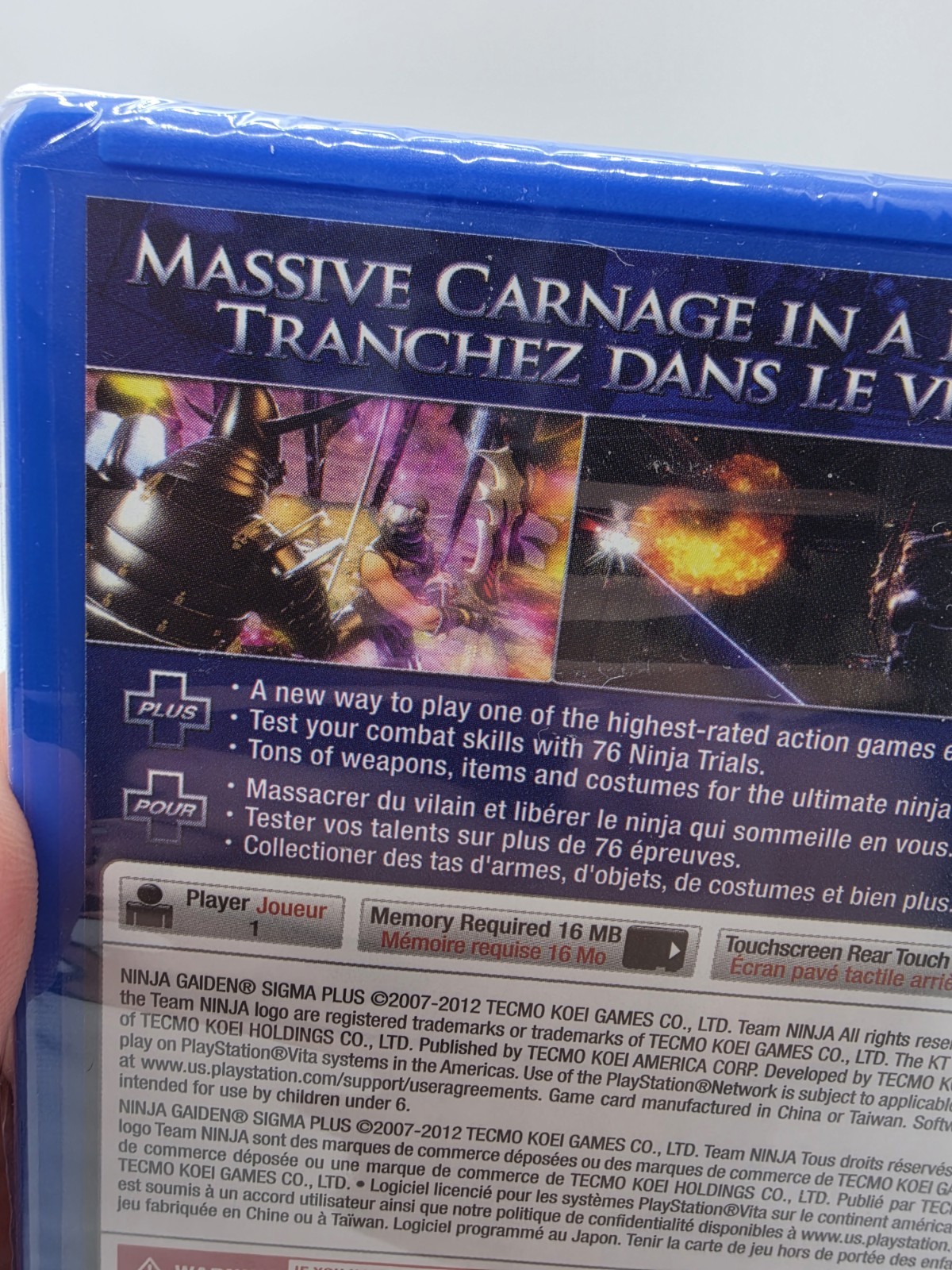 Ninja Gaiden Sigma Plus ForSony PS Vita)- Brand New Factory Sealed Mint